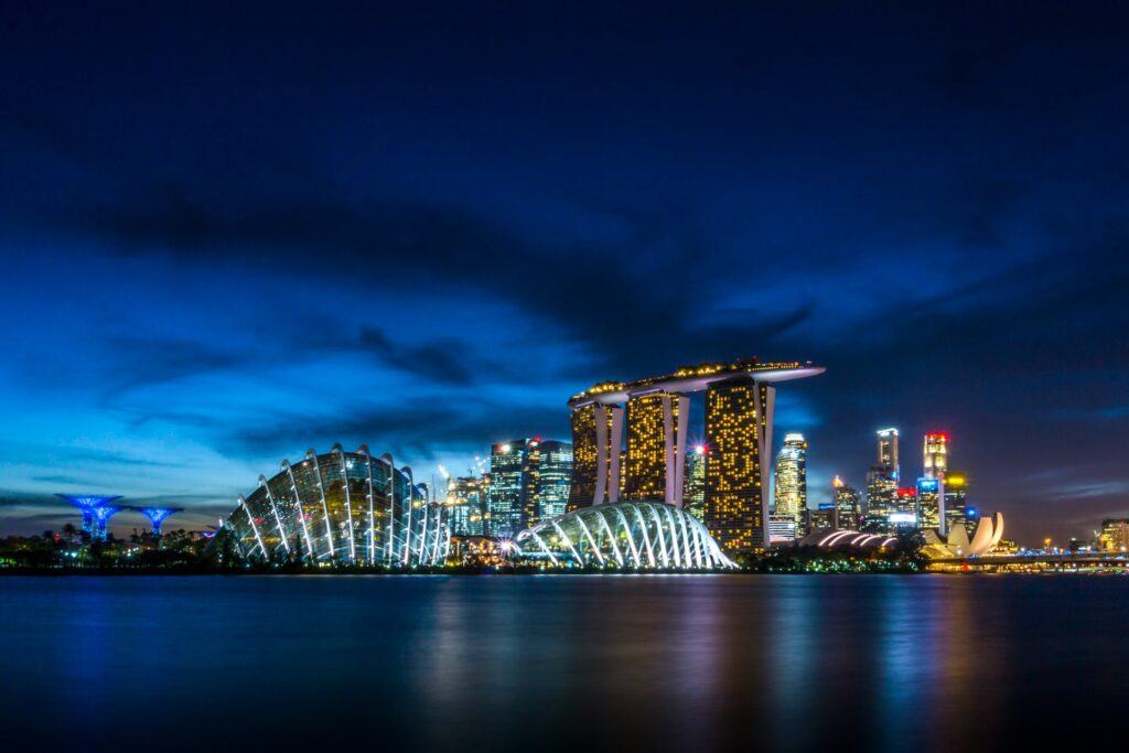 Singapore skyscrapers and landscape