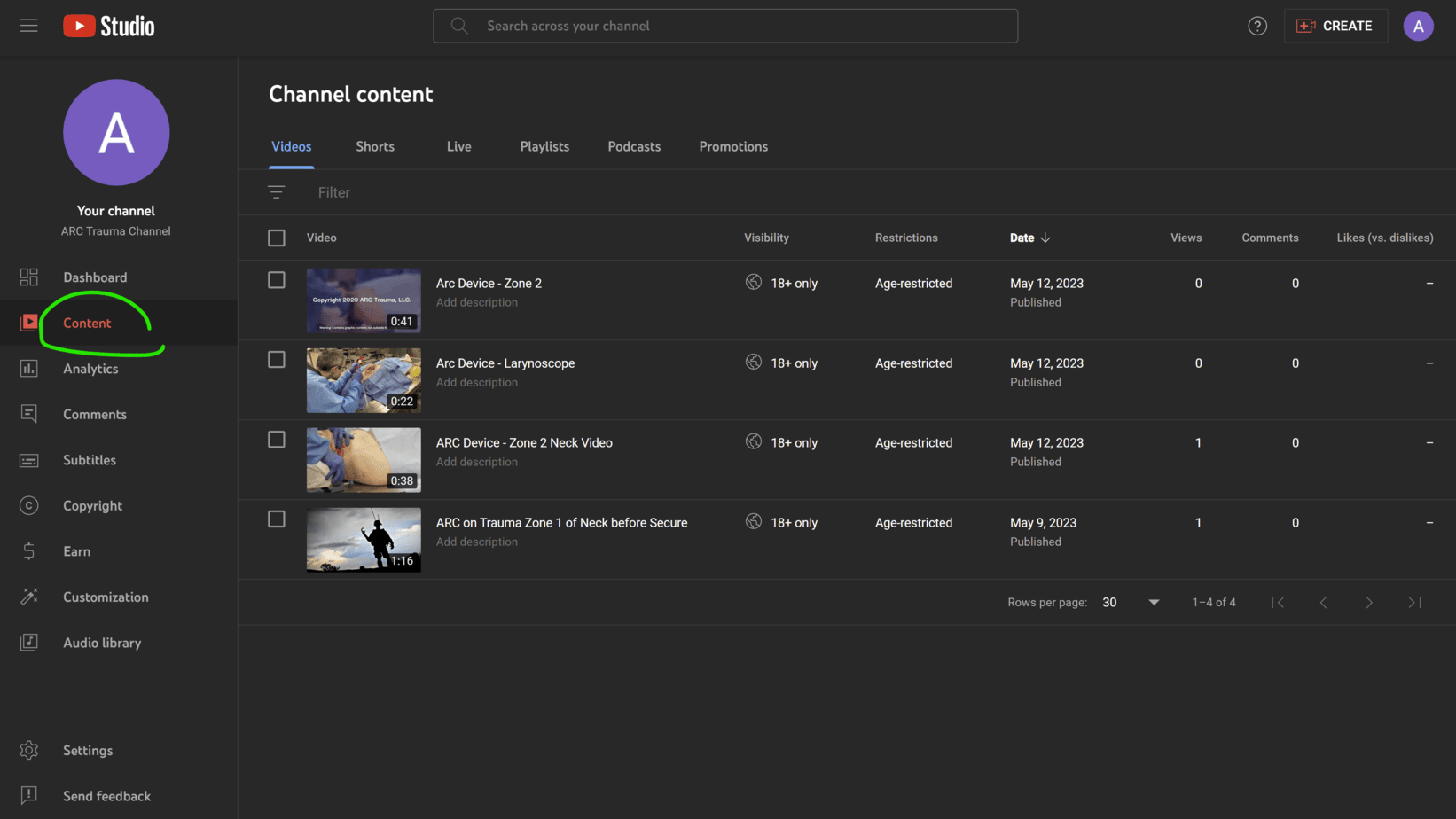 YouTube Chapters step 2